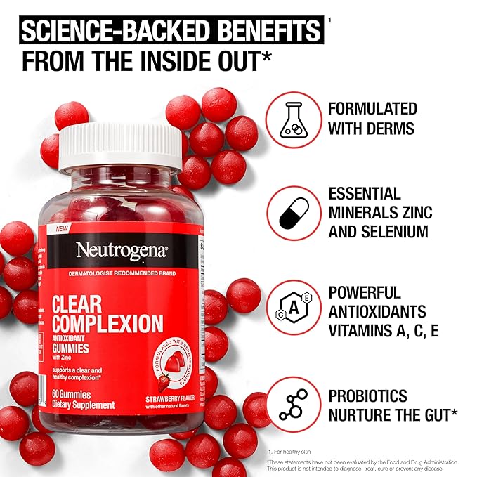 Neutrogena Clear Complexion Antioxidant Gummies with Zinc - Image 3